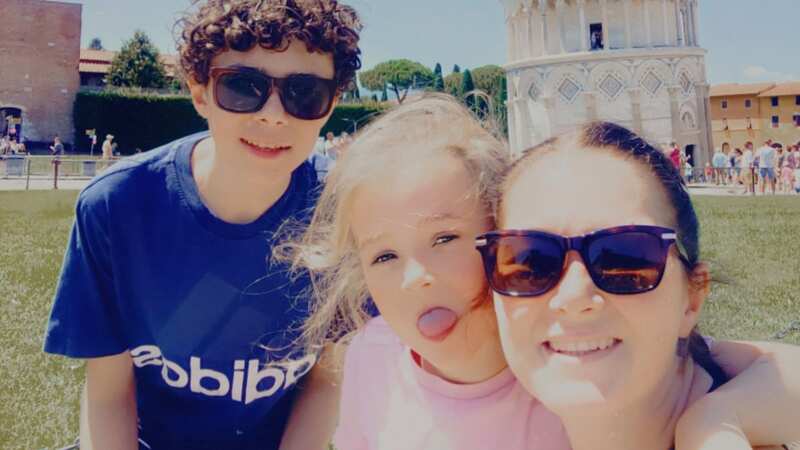Roxanne Balciunas flew her kids out to Pisa in Italy (Image: Kennedy News/ Roxanne Balciunas)