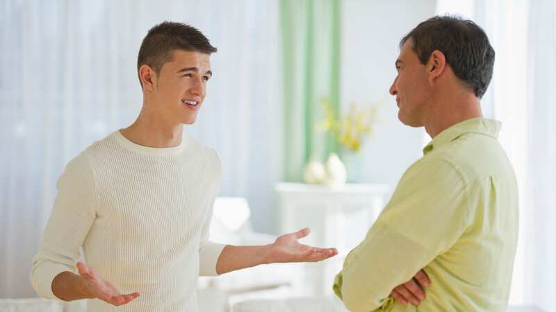 A father is furious at his son