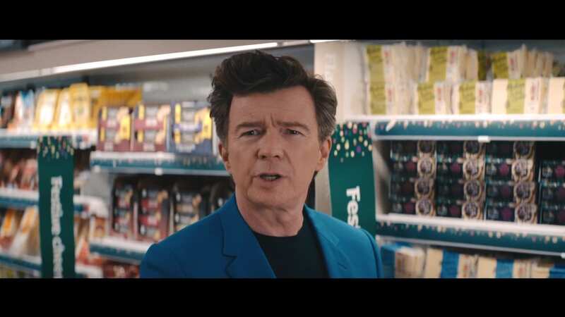 Music icon Rick Astley steals the show in Sainsbury