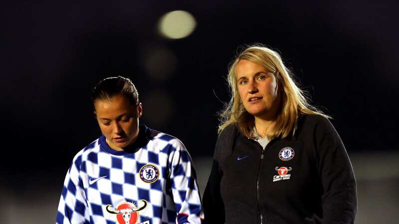 Emma Hayes (right) has stated how proud she is of Fran Kirby after the Chelsea opened up in a club documentary