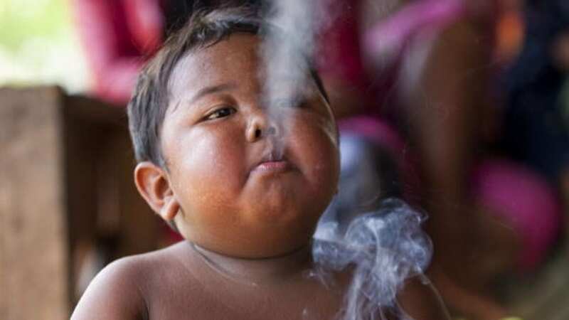 Ardi quit smoking after gaining an addiction when he was a toddler (Image: Barcroft Media via Getty Images)