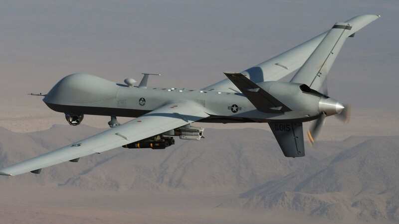 The MQ-9 Reaper UAV each cost ($13.9million) £11.5 million. They are being deployed over Gaza (Image: US Air Force)