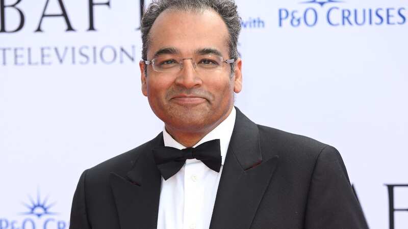 Krishnan Guru-Murthy said his son is not happy he has joined the cast of Strictly 2023 (Image: WireImage)