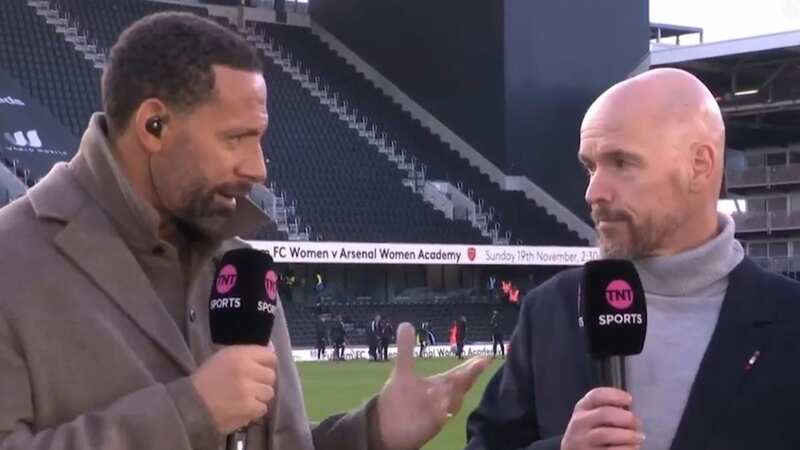 Erik ten Hag bluntly shuts down Rio Ferdinand question in awkward live interview