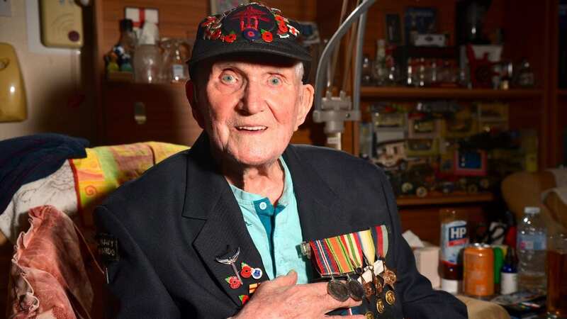 William Darlington, 100, with his medals from World War II (Image: Newsquest / SWNS)