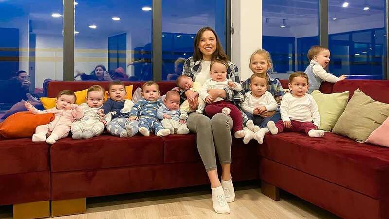 The couple with their massive brood of children (Image: Newsflash)