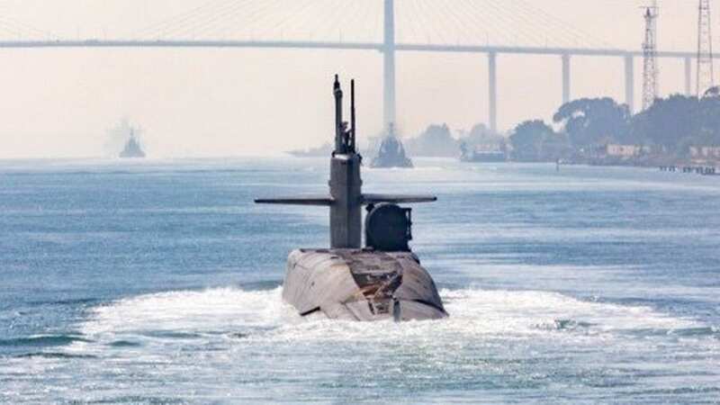 A US guided-missile submarine has arrived in the Middle East (Image: CENTCOM/X)