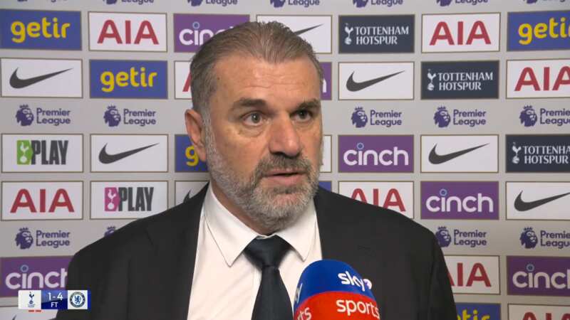 Ange Postecoglou criticised VAR after the match (Image: Sky Sports)