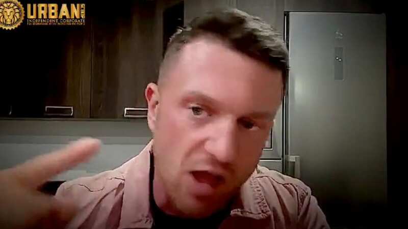 Tommy Robinson posted a bizarre video to social media (Image: Twitter)