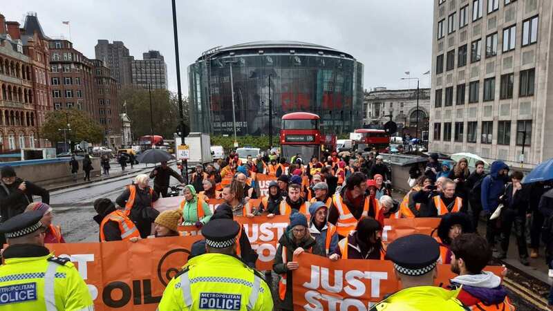Just Stop Oil have staged a protest on Waterloo Bridge