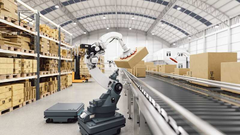 A stock photograph of an automated robot packed in a warehouse (Image: Getty Images)