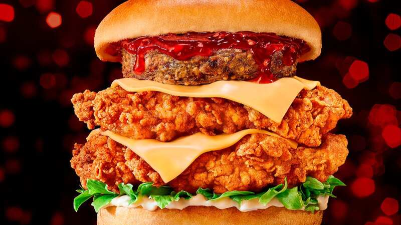 The KFC Stuffing Stacker Burger (Image: Burger King)