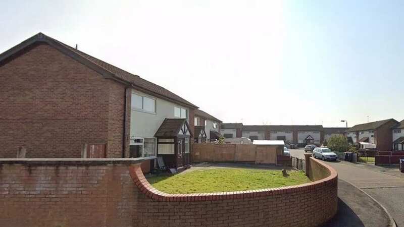 The woman was bitten as she walked along Manor Square, Winsford (Image: Google)