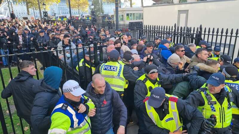 Tommy Robinson and far-right thugs break through Cenotaph cordon