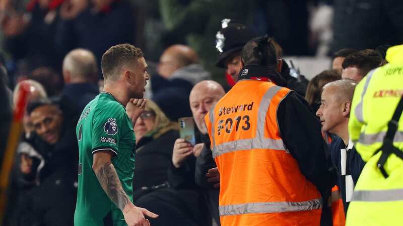 Kieran Trippier became embroiled in a furious row with a Newcastle fan after Saturday night