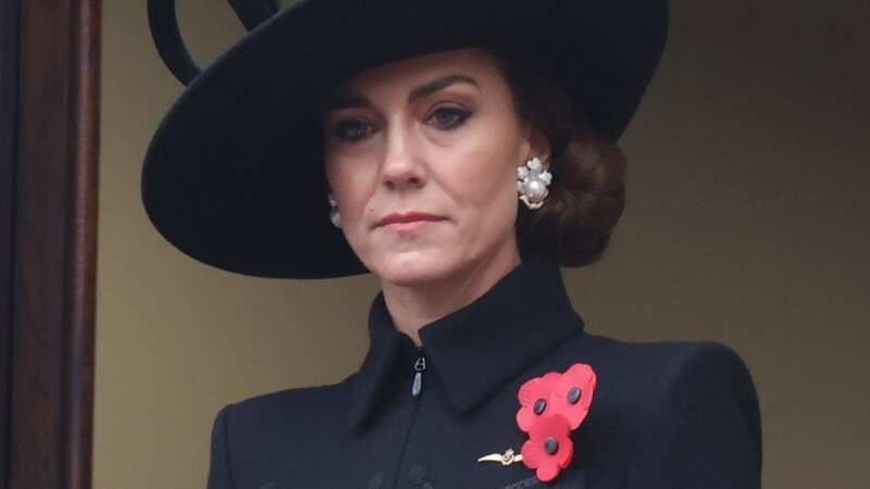 Emotional Kate Middleton wore three poppies to moving Remembrance Day ceremony