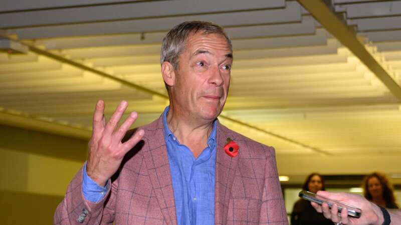 Farage arrives at Brisbane Airport (Image: James Gourley/REX/Shutterstock)