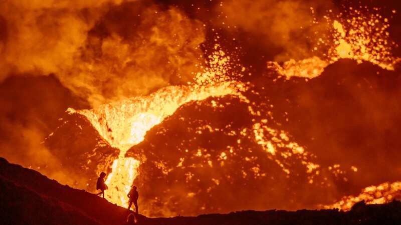 Fagradalsfjall volcano seen erupting in 2021 (Image: Getty Images)