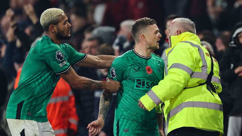 Kieran Trippier had to be dragged away by Joelinton (Image: Getty Images)