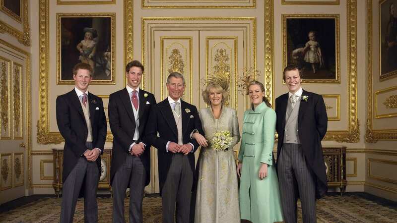 Prince Charles, and Camilla with their children, from left to right, Prince Harry, Prince William, Tom and Laura (Image: Corbis via Getty Images)