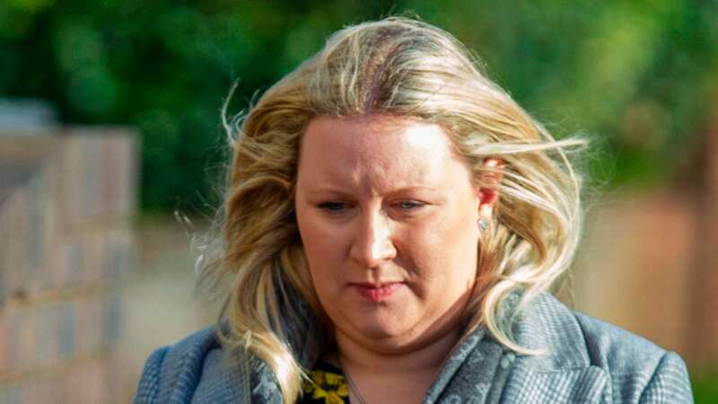 Teaching Assistant Ellie Pattison arrives at Hove trial centre on Monday (Image: David McHugh / Brighton Pictures)
