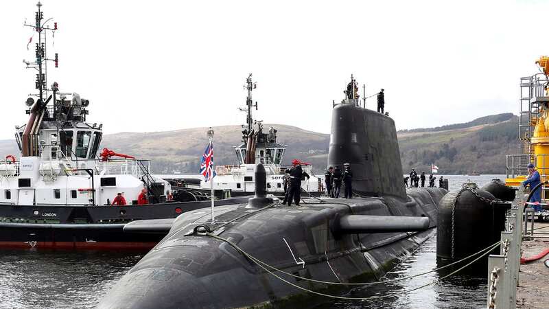 HMS Audacious was one of five Astute-class hunter-killer submarines in port (Image: PA)