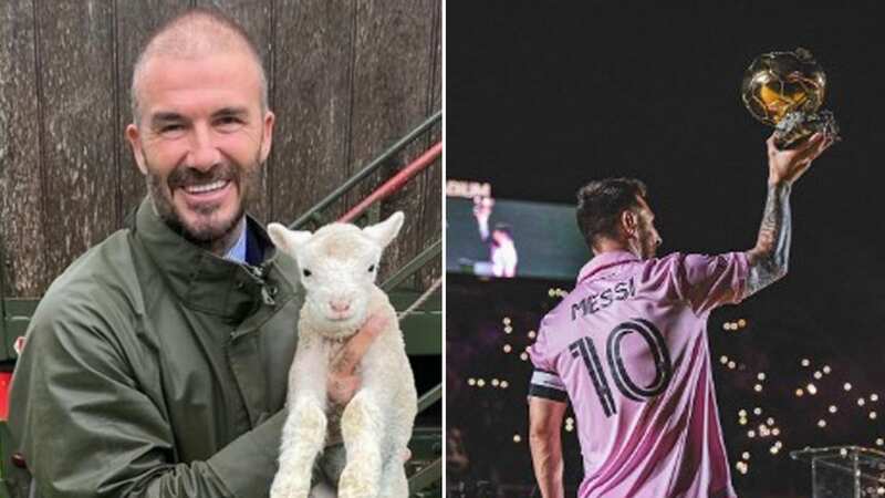 David Beckham was surprisingly not present at DRV PNK Stadium as Lionel Messi showed off his latest Ballon d