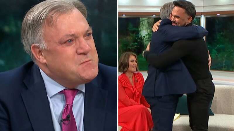 Ed Balls breaks down in tears and comforted by guest after tough week