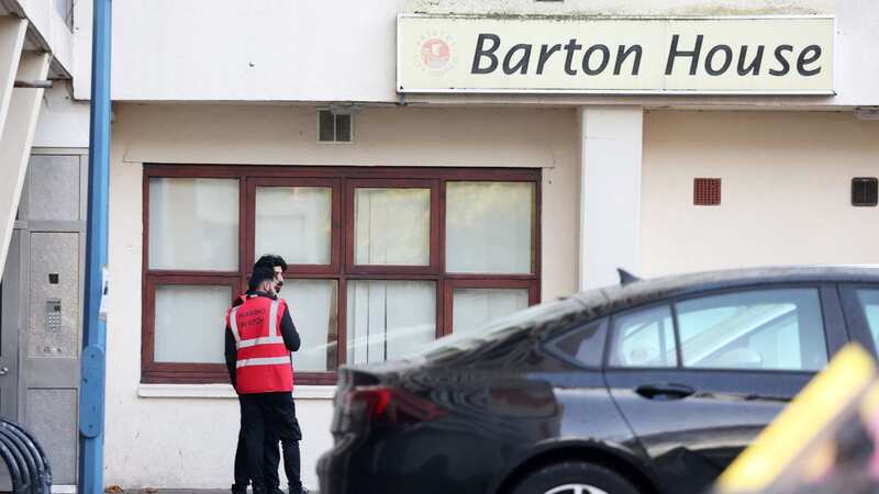 The scene at Barton House in Bristol, home to around 400 people (Image: Tom Wren / SWNS)