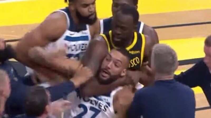 Rudy Gobert slammed Draymond Green after the Warriors player was ejected for putting the Frenchman in a headlock (Image: X)