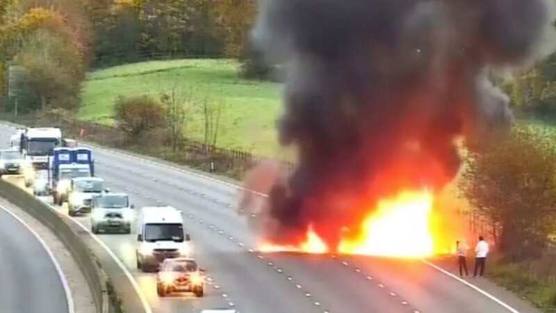 A fire has broken out on the M25