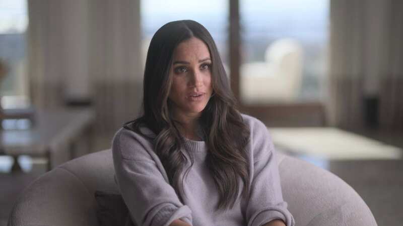 Meghan leaned on her close pal for support after leaving the family with Harry (Image: Netflix)