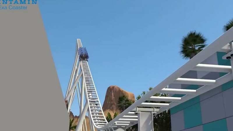 Falcon’s Flight is set to open at Six Flags Qiddiya next year (Image: @ThemeParkPredictions/YouTube)