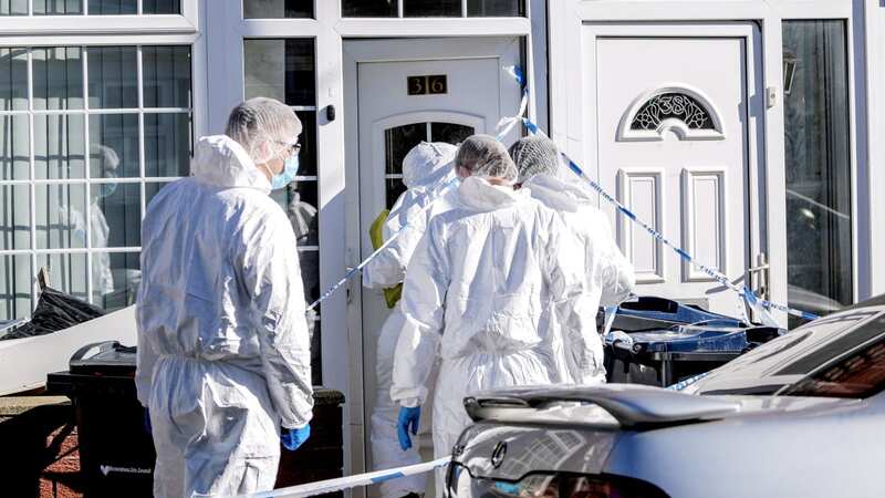 Police forensics at the address on Dovey Road in Sparkhill, Birmingham (Image: Joseph Walshe / SWNS)