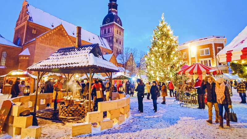 The Christmas market in Riga, Latvia