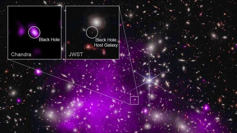 This Nasa image shows a growing black hole that formed just 470 million years after the big bang (Image: AP)