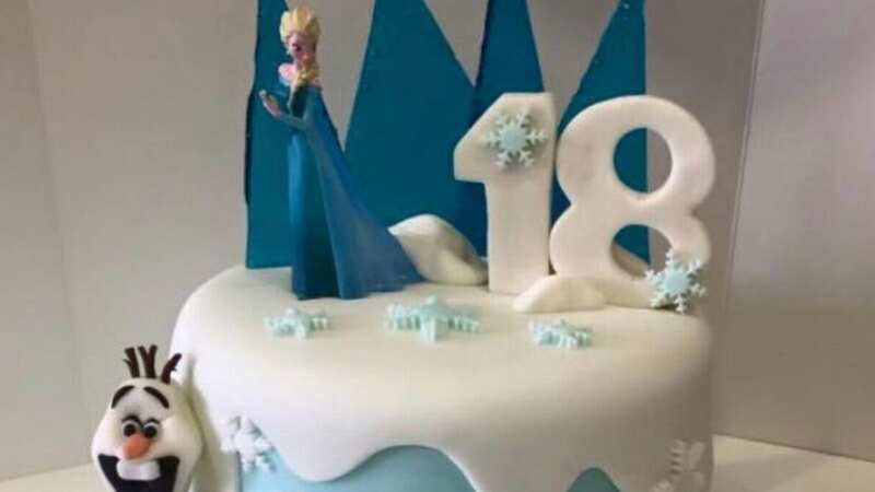 This picture of a cake was used by mum Virginia in a Facebook post mishap - when the birthday girl thought Virginia had bought it for her (Image: Twitter)