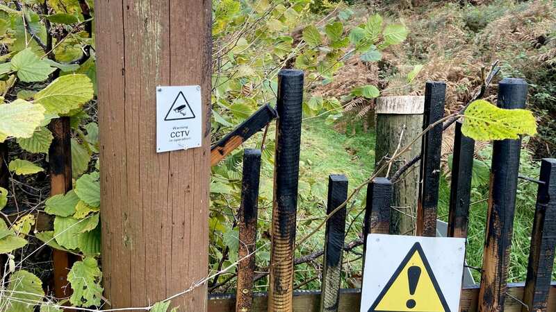 CCTV signs warn trespassers they will be caught on camera (Image: Eastern Daily Press / SWNS)