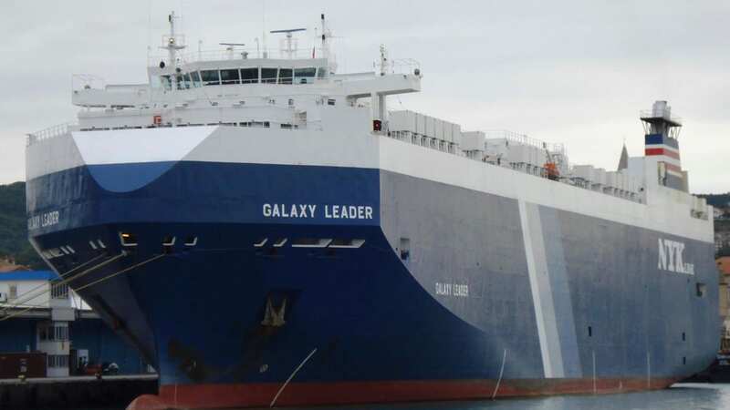 The Galaxy Leader cargo ship - which is linked to Israel - has been seized by Yemeni rebels (Image: AP)