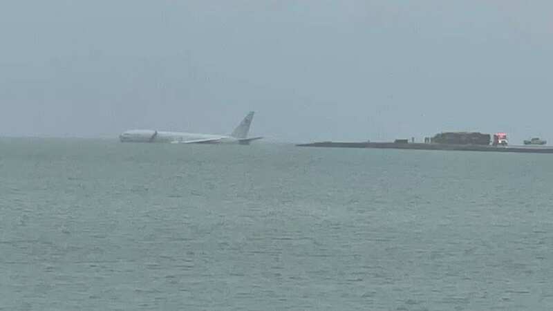 A large Boeing P8 Poseidon crash landed into the waters of Kaneohe Bay in Hawaii on Monday