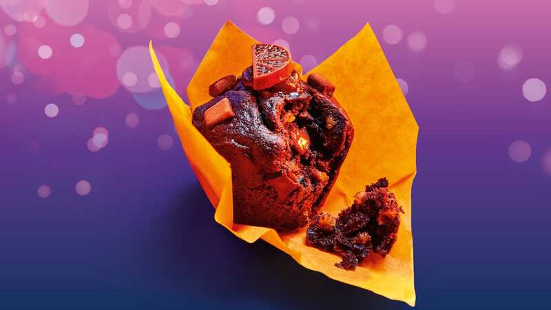The brand-new chocolate orange muffin is bound to turn some heads (Image: Greggs)