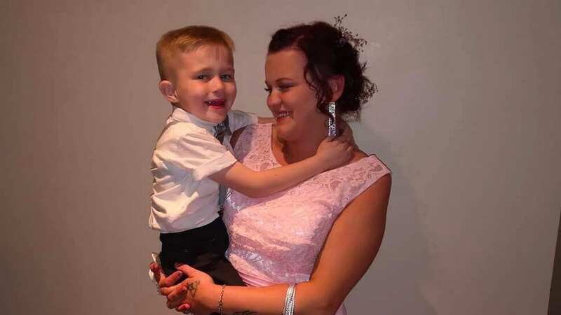 Sharna Andrews is pictured with son Harry-Lee Andrews-Tomlinson, who died in 2022 (Image: Katie Colley / SWNS)