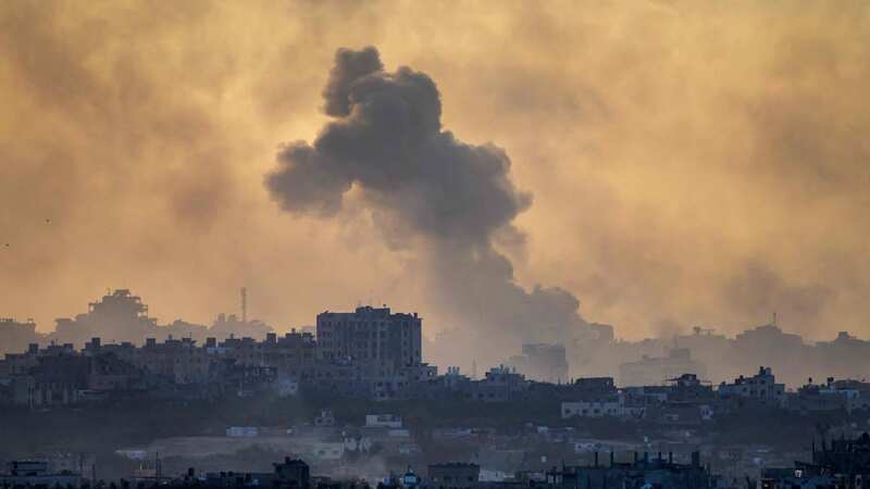 Plume from Israeli strike in Gaza (Image: AFP via Getty Images)