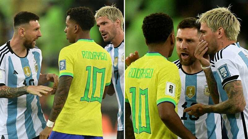 Lionel Messi clashed with Rodrygo before kick-off (Image: Buda Mendes/Getty Images)