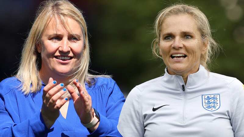 Emma Hayes will leave Chelsea to become USA boss, with Sarina Wiegman sad to see her go (Image: Getty Images)
