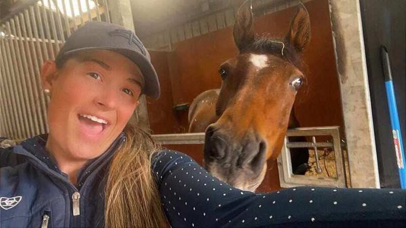Eirinn Reid, 22 with her horse Twinkle, North Berwick (Image: Eirinn Reid / SWNS)