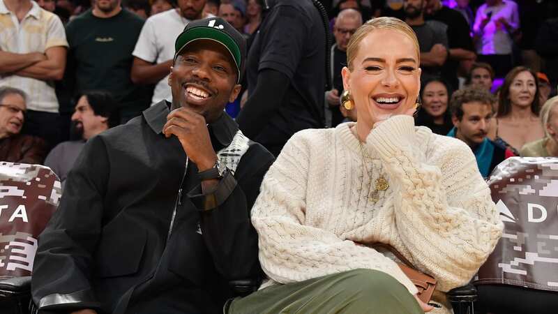 Adele and Rich sat courtside for the game (Image: Getty Images)