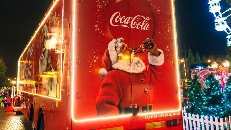 The Coca Cola Christmas truck is set to hit its first few stop tomorrow (Image: Getty Images)