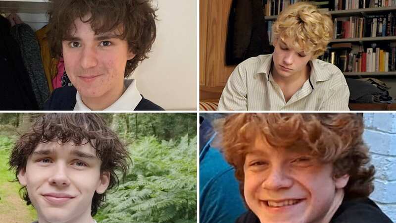 Tributes left to the four teens who died in the horror car crash (Image: PA)