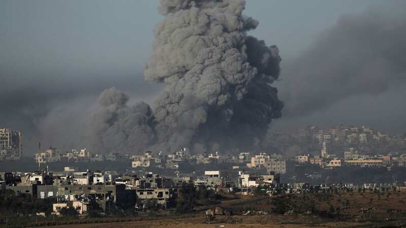 Smoke rises following an Israeli airstrike in the Gaza Strip (Image: AP)